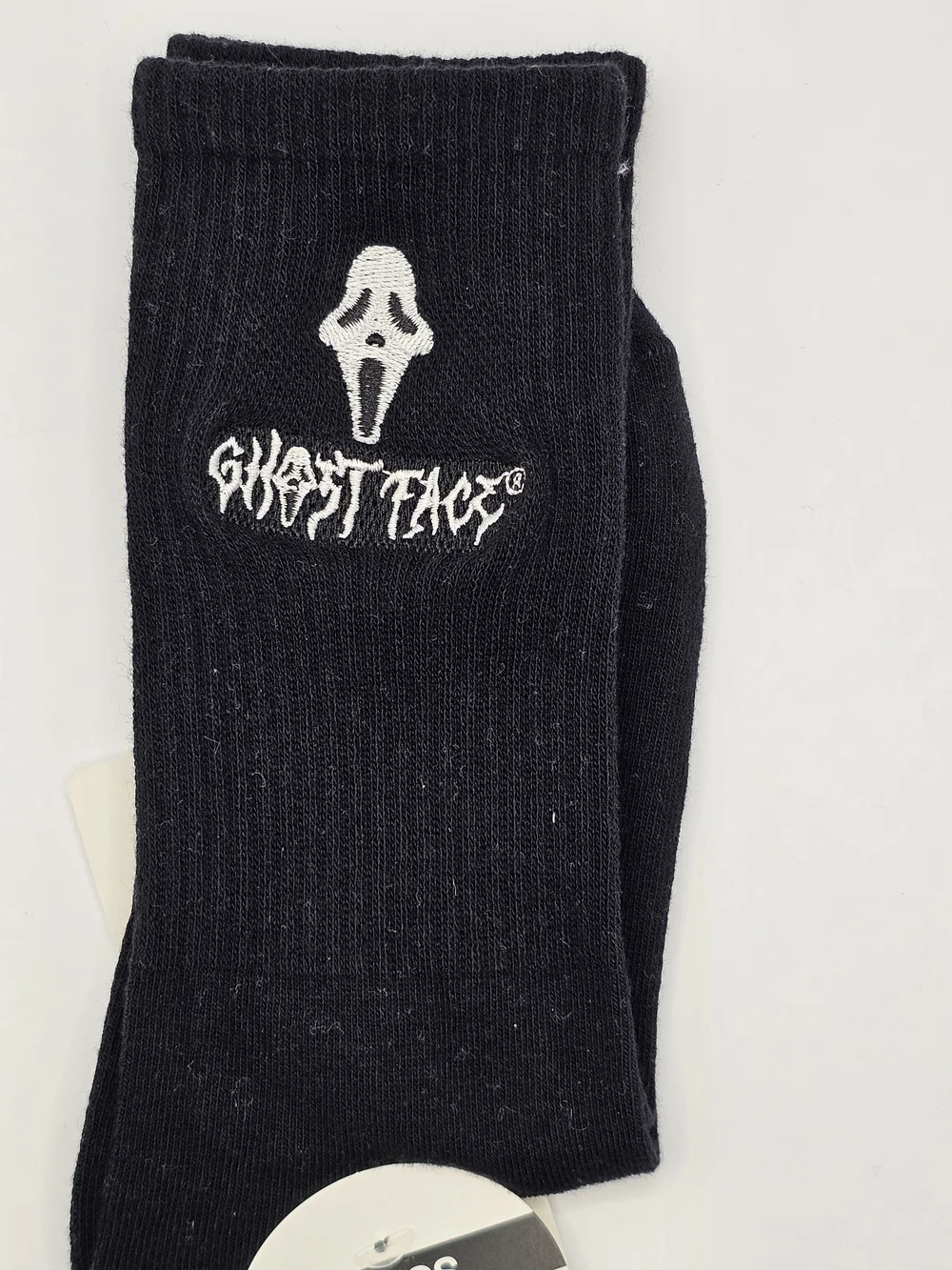 Primark Ghost Face Black Crew Socks, Women's Sz 8-10